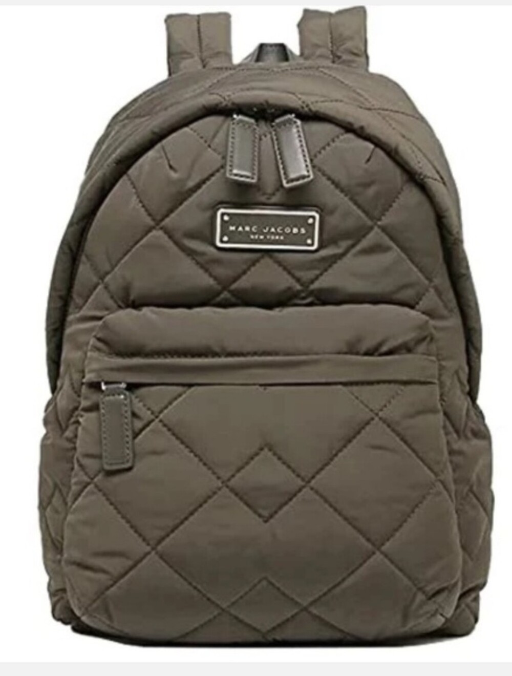 Olive Green Marc Jacobs Quilted Nylon Full Size Backpack